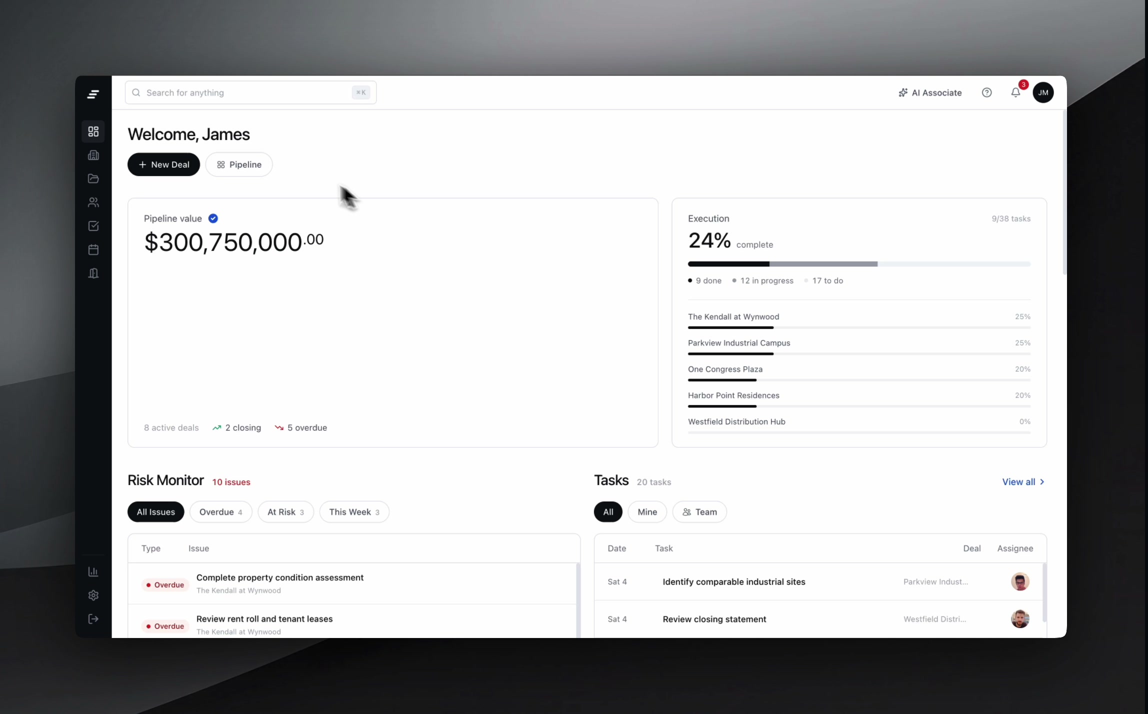 MotionCRE deal management product demo